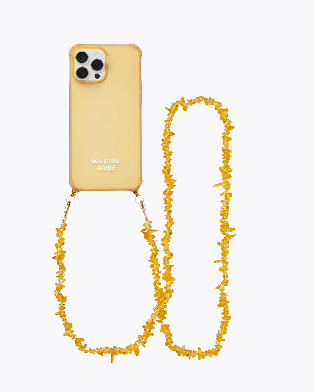 Mellow yellow iPhone case with Honeycomb cord